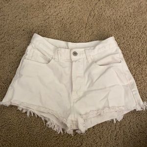 white jean shorts